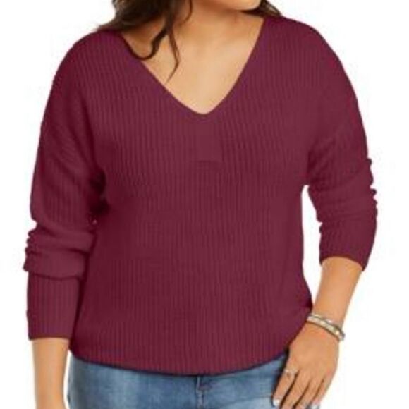 Planet Gold Trendy Plus Size Lace Up Top - Picture 1 of 6
